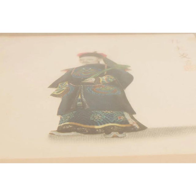 Pair Chelsea House Finely Framed Chinese Court Figures in Collage on Paper For Sale - Image 13 of 16