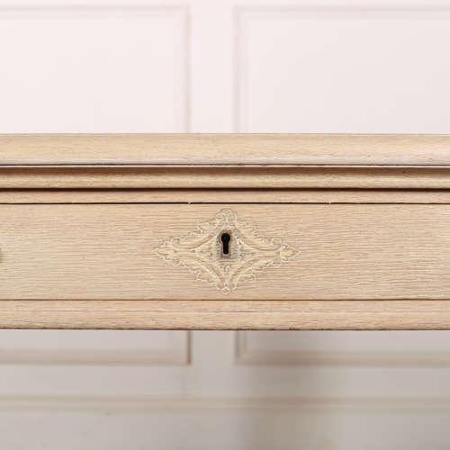 Cream English Bleached Oak Lamp Table For Sale - Image 8 of 10