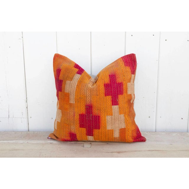 Carmel Silk Phulkari Pillow For Sale - Image 9 of 9