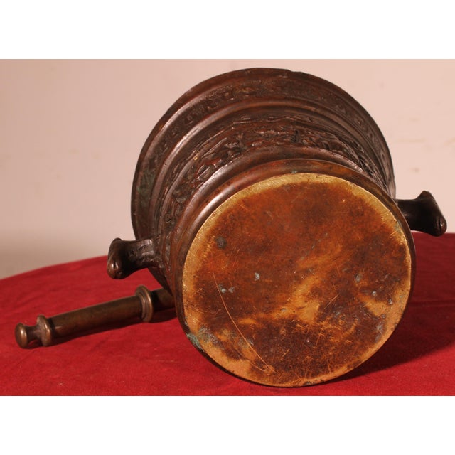 Antique Bronze Mortar, 1574 For Sale - Image 13 of 15