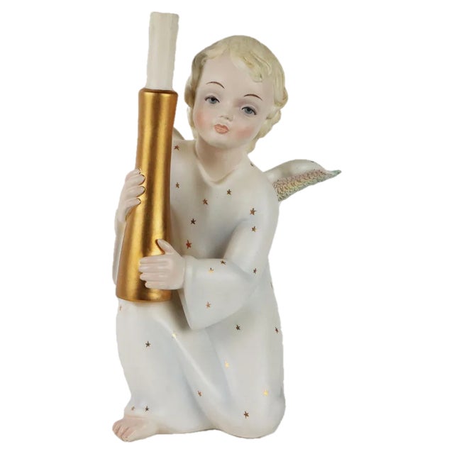 Angioletto with Candle Figurine For Sale