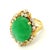 Mid-Century Modern 1970s Italian 18k Gold Gia Jadeite & Diamond Ring For Sale - Image 3 of 15