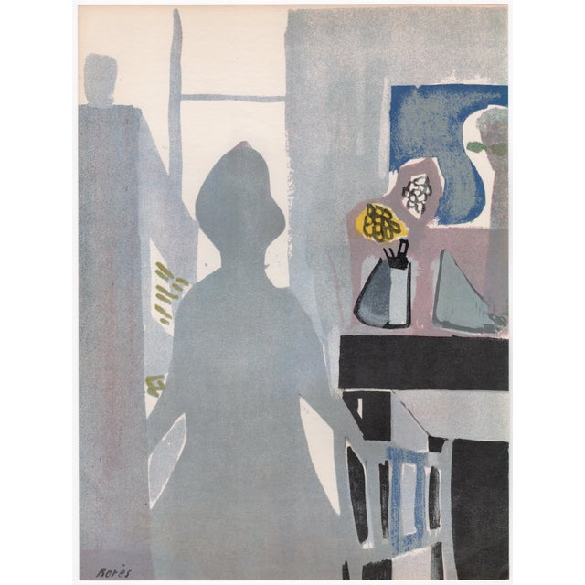 Modern Marcel Gromaire, The Woman in Blue & Figures in the Street, 1953, Lithograph For Sale - Image 3 of 3