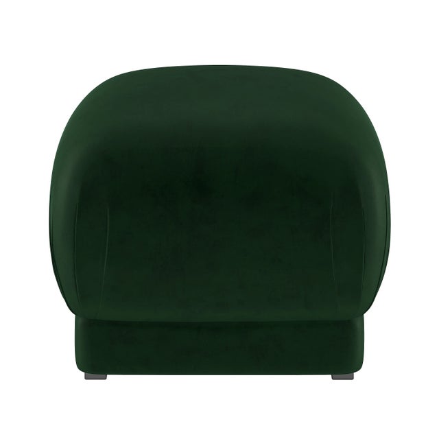 Not Yet Made - Made To Order Lyra Ottoman in Emerald Luxe Velvet For Sale - Image 5 of 5