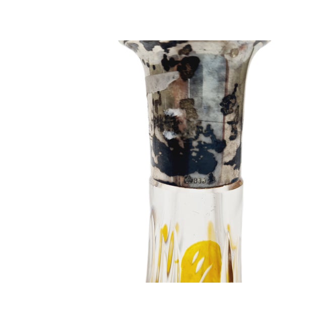 Art Deco Crystal Silver Carafe, Denmark, 1930s For Sale - Image 12 of 13
