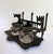Antique 1879 Patent Double Inkwell With Cast Metal Stand, Pen Rests and Crystal Glass Ink Pots For Sale - Image 12 of 15