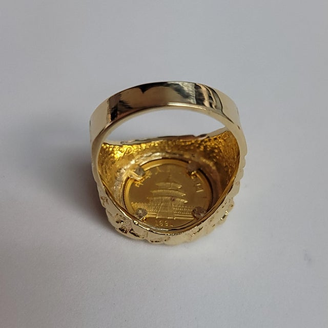 1991 Nugget Panda Coin Ring, Size 6 For Sale In Los Angeles - Image 6 of 6