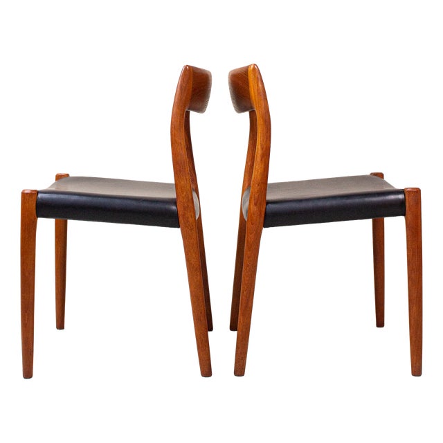 Danish Model 77 Chairs in Teak by Niels Otto (N. O.) Møller for J.L. Møllers, 1960s, Set of 2 For Sale