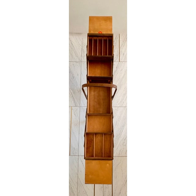 Wood Mid 20th Century Stromenn Bruk Hamar Norway Mid-Century Modern Wooden Sewing Box For Sale - Image 7 of 13