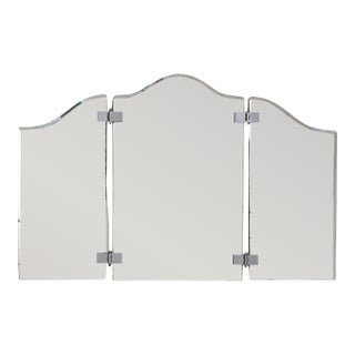 French Art Deco Triptych Vanity or Wall Mirror, 1930s For Sale