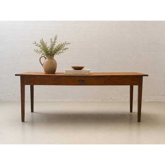 Farmhouse Wooden Table in Softwood, 1960s For Sale - Image 4 of 17