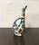 Vintage Italian ceramic decanter featuring a sculptural teardrop body, elongated neck, angled spout, and sweeping...