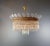 Art Deco 1930s Art Nouveau Big Leaf Plafonnier Crystal Brass Lustre Chandelier For Sale - Image 3 of 11