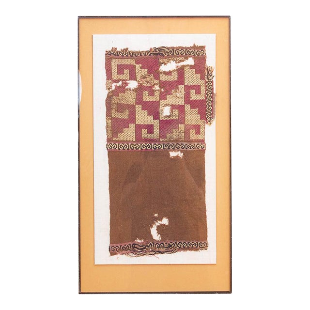 Ancient Chimu Pre-Columbian Framed Textile Art For Sale