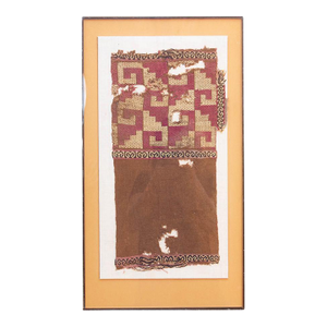 Ancient Chimu Pre-Columbian Framed Textile Art