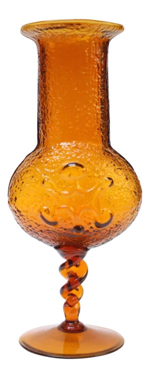 Stelvia Amber Blown-Glass 'Antiqua' Vase designed by Wayne Husted