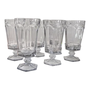 1980s Vintage Virginia Stemmed Iced Tea Glasses From Fostoria- Set of 6