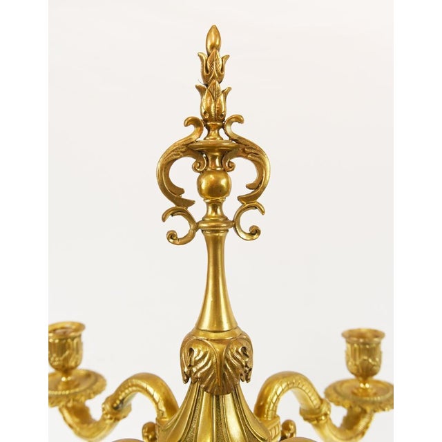 Gilt Bronze Candelabras Figural Cherub Ormolu, Set of 2 For Sale - Image 3 of 16