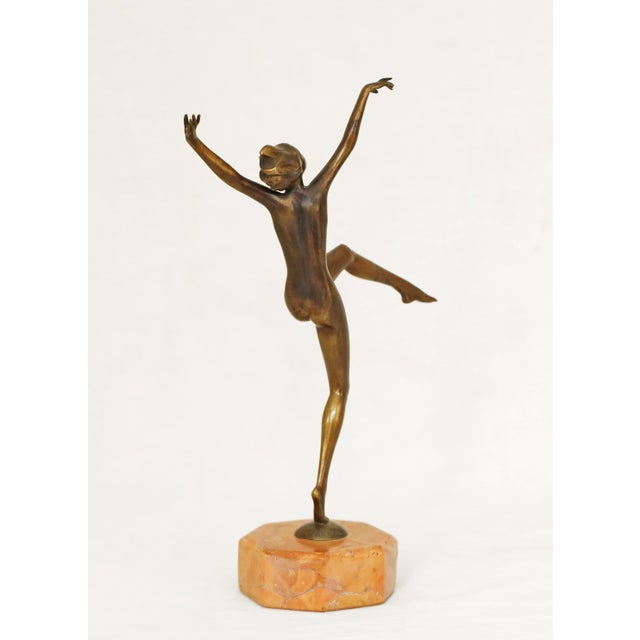Josef Lorenzl, Bronze Female Nude, 1920s, Bronze and Marble For Sale - Image 4 of 9