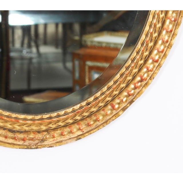Antique French Rococo Oval Giltwood Mirrors, 1800s, Set of 2 For Sale - Image 9 of 14