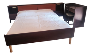 Double Bed with Headboard by Sarfatti for Mim, Italy, 1960s