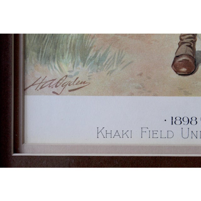 Chromolithograph by H. A. Ogden Military Uniforms - 19th Century European Soldiers, Matched Pair, Equestrian & Infantry Scenes - Antique Framed Prints For Sale - Image 15 of 17