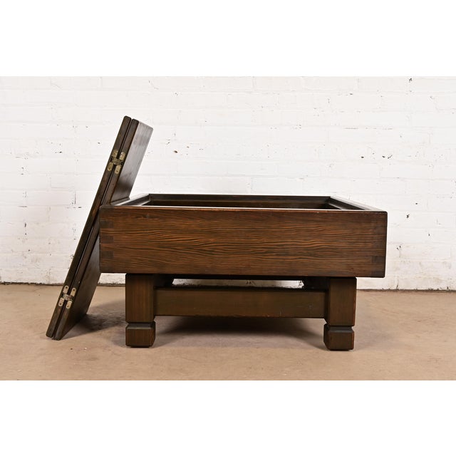 Brown Klaus Rausch Mid-Century Brutalist Geometric Storage Coffee Table, 1960s For Sale - Image 8 of 13