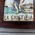 Vintage Italian Artist Signed Ceramic Tile of Lady Justice La Giustizia, Framed For Sale - Image 11 of 12