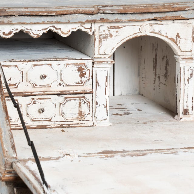 19th Century Swedish Oak Ladies’ Writing Desk Secretary For Sale - Image 9 of 15