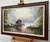 River Landscape with Water Mill in England with Lush Trees by British Artist 1976 For Sale - Image 11 of 16