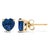 Contemporary 14K Yellow Gold 5MM Heart Cut Sapphire Solitaire Stud Earrings For Sale - Image 3 of 5