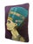 Purple Vintage Nefertiti Eyptian Needlepoint Pillow For Sale - Image 8 of 9
