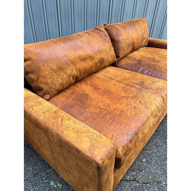 Restoration Hardware Leather Maxwell Sofa Chairish