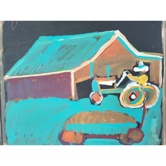 This striking, original painting on plywood is a quintessential example of Southern Art by the celebrated American folk...