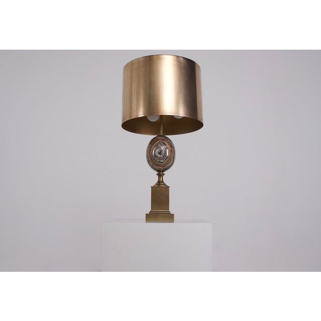 Vintage Table Lamp in Onyx from Maison Charles Paris, 1970s For Sale - Image 12 of 12