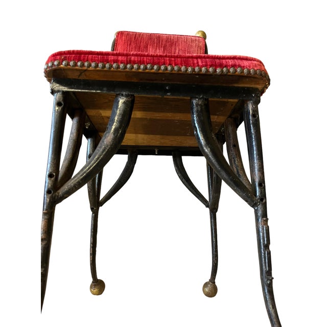 Metal 4 Antique Wrought Iron Chairs Constructed From Horse Collars For Sale - Image 7 of 9