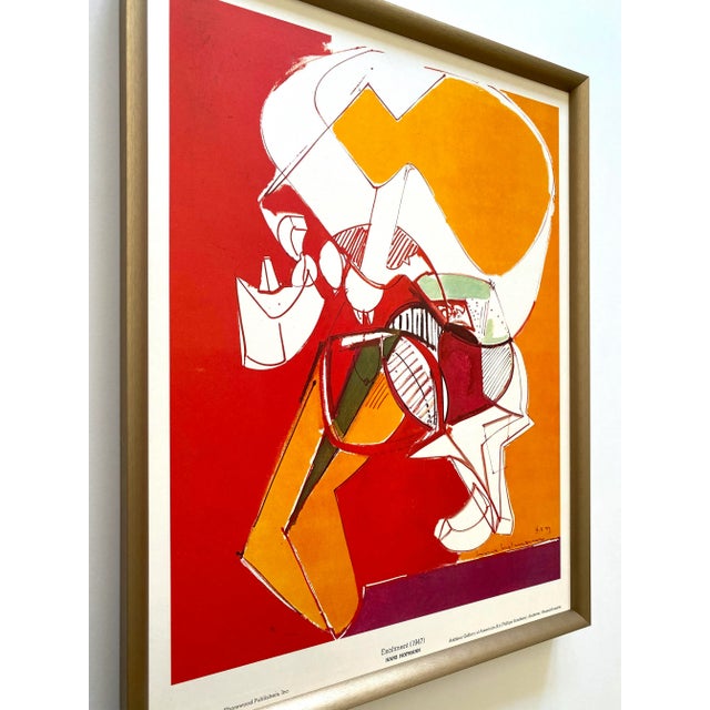 Hans Hofmann Vintage 1960 Mid Century Modernist Framed Abstract Expressionist Lithograph Print " Exaltment " 1947 For Sale In Kansas City - Image 6 of 13