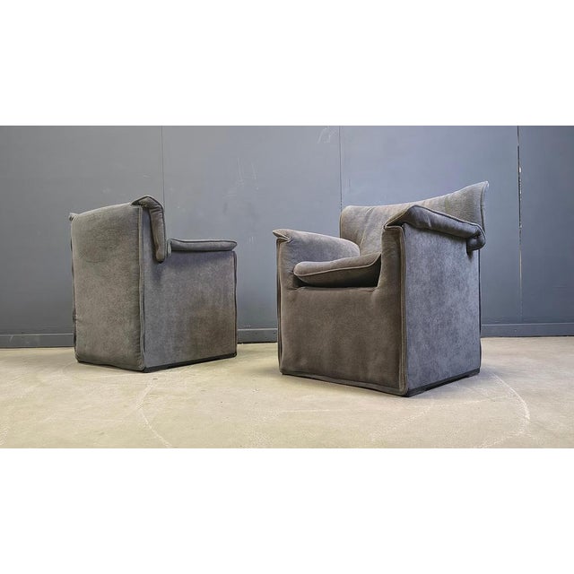 1970s Lauriana Chairs by Afra and Tobia Scarpa for B&B Italia, 1970s, Set of 2 For Sale - Image 5 of 12