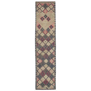 Beige Bohemian Runner Rug For Sale