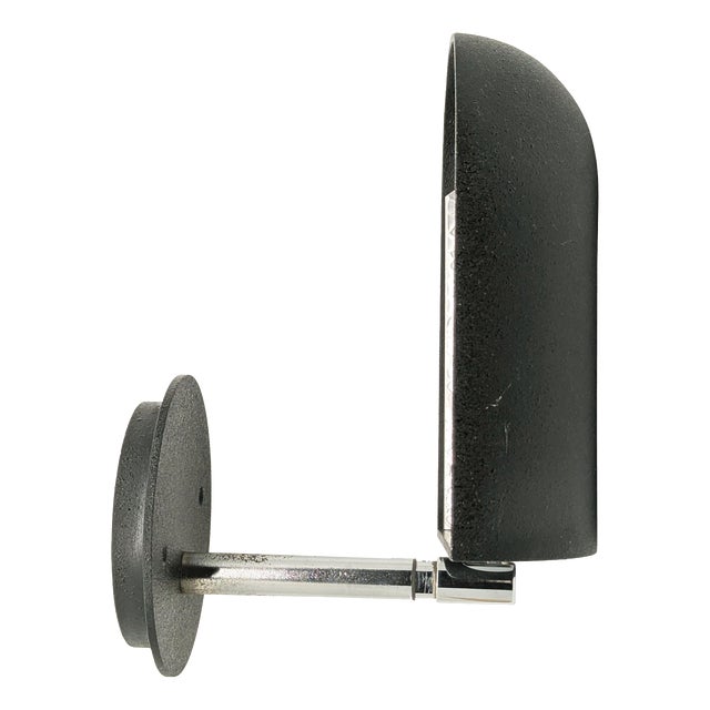Black and Chrome Plated Metal Adjustable Snodo Wall Lamp by S. Mazza for Quattrifoglio, 1970s For Sale