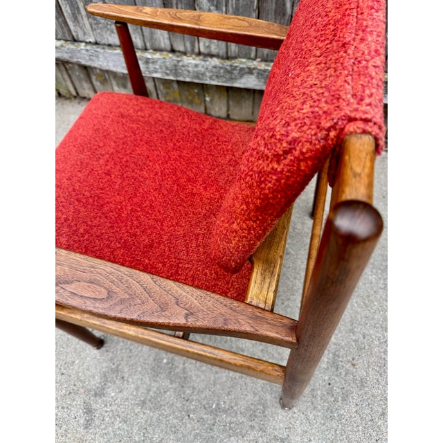 Jens Risom Model C-160 Walnut Armchair For Sale In Denver - Image 6 of 11