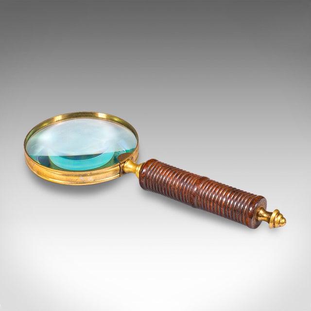 Antique Ladies Sampler Magnifier, English, Brass, Magnifying Glass, Edwardian For Sale - Image 4 of 7