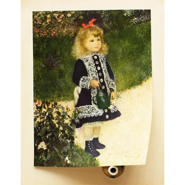 Pierre-Auguste Renoir 1956 After Renoir "A Girl With a Watering Can", Vintage Full-Color Print For Sale - Image 4 of 7