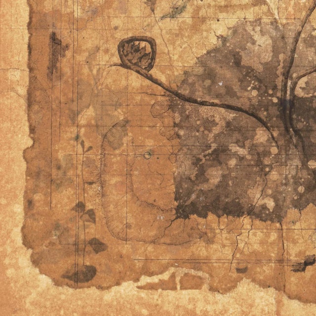 Brown 'Map of Life' by Ryonosuke Fukui, Circa 1965 For Sale - Image 8 of 11