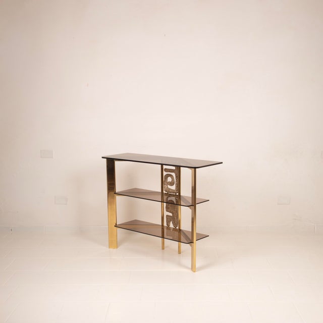 Gold Nikol Console Table by Luciano Frigerio for Frigerio Di Desio, 1970s For Sale - Image 8 of 18