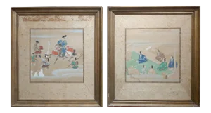 Chinese Antique Paintings on Paper - A Pair