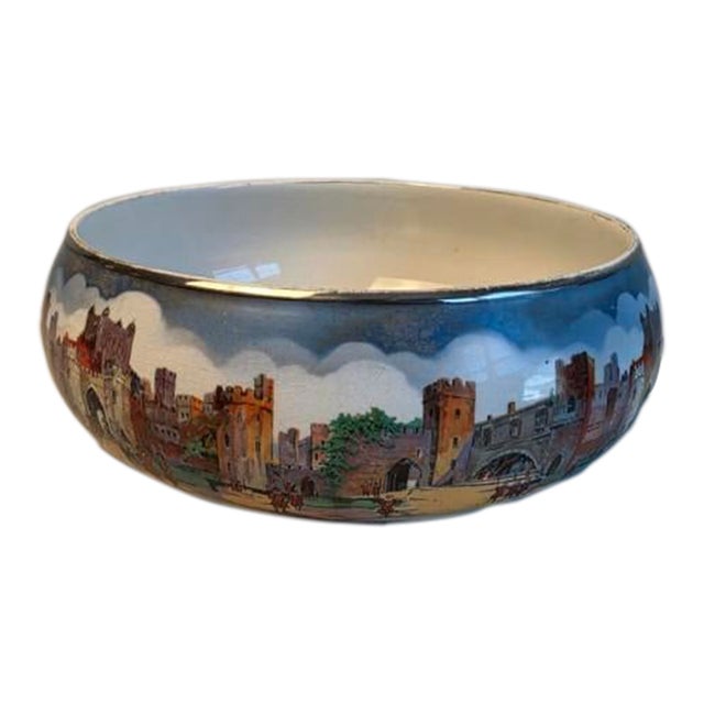 Curated 1930s Newhall Hanley "Tower of London" Ironstone Centerpiece For Sale