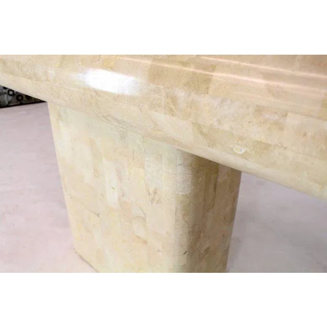1970s Modern Maitland-Smith Tessellated Stone Pedestal Console For Sale - Image 10 of 12