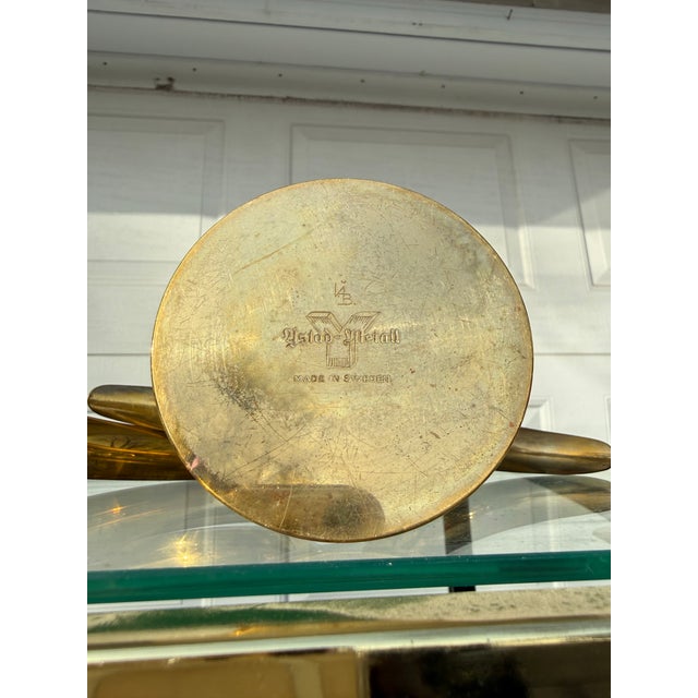 Metal Brass Candlestick Holders For Sale - Image 7 of 7