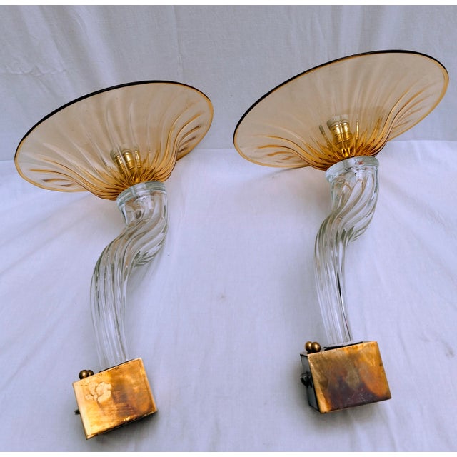 Murano Glass Wall Lights, 1990s, Set of 2 For Sale - Image 7 of 11